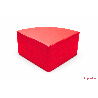 Pouf 1/4 rond en mousse pvc h.25 cm rouge - Papouille