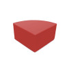 Pouf 1/4 rond en mousse pvc h.25 cm rouge - Papouille