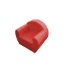 Fauteuil enfant pdg club mousse pvc uni 20 cm rouge - Papouille