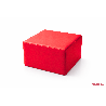 Pouf cube en mousse pvc h.25cm rouge - Papouille