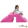 Module escalier toboggan pour piscine mousse pvc h.45 fuchsi - Papouille
