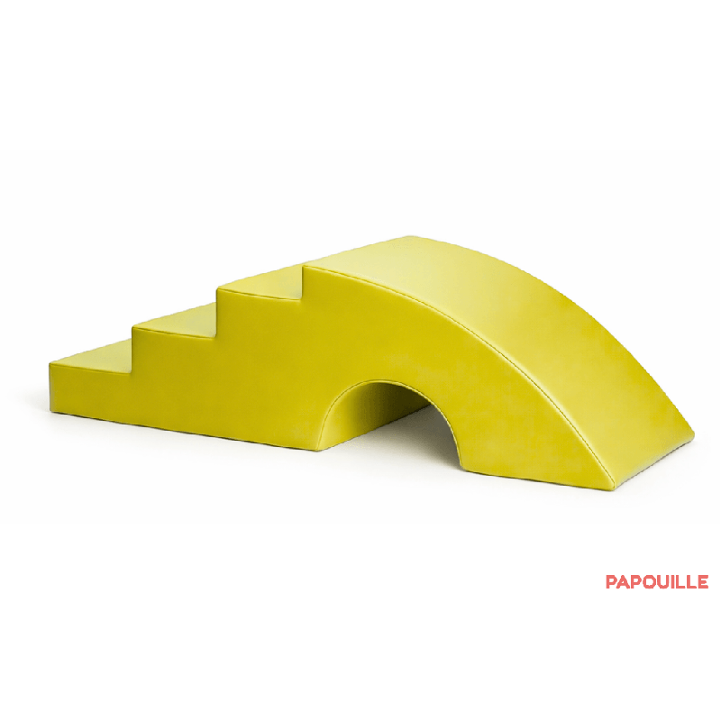 Module dôme à marches en mousse pvc h. 36 cm jaune - Papouille