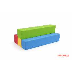 Lot de 4 madriers en mousse pvc l.80 x h.20 cm assortis - Papouille