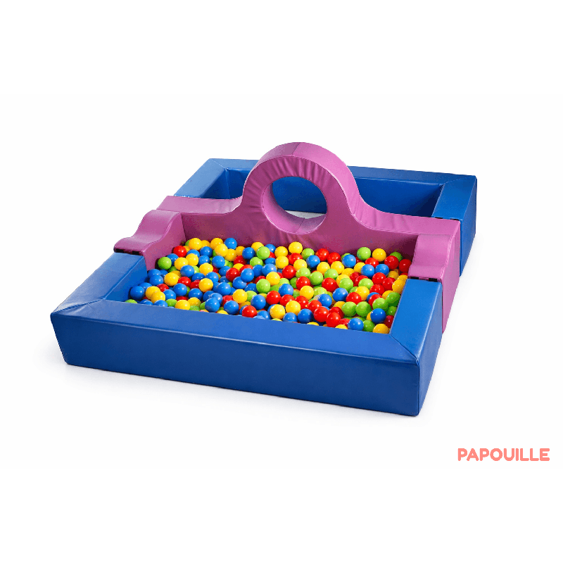 Piscine à balles avec extension et anneau gym - Papouille