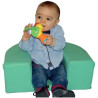 Coin d'assise de sol enfant avec fond en mousse pvc parme - Papouille
