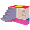Escalier pour table de change en mousse imperméable rouge - Papouille
