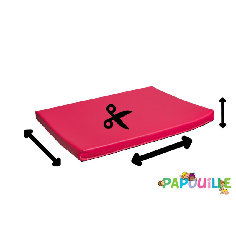Tapis en mousse sur mesure épaisseur 12cm /m2 rouge - Papouille
