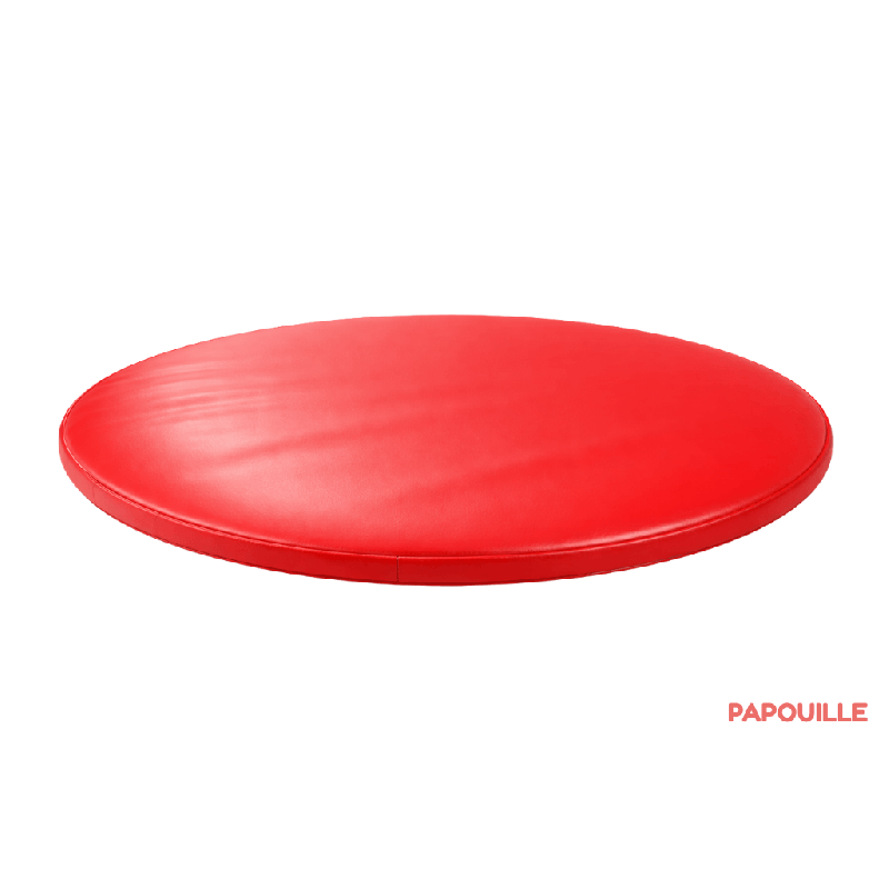 Tapis rond en mousse pvc diam.130cm x ep.3cm rouge - Papouille