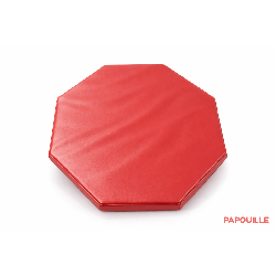 Tapis octogonal en mousse pvc d.130cm x ep.3cm rouge - Papouille