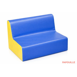 Banquette enfant 2 à 3 places en mousse pvc h. 17cm rouge - Papouille