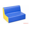 Banquette enfant 2 à 3 places en mousse pvc h. 17cm rouge - Papouille