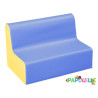 Banquette enfant 2 à 3 places en mousse pvc h. 17cm rouge - Papouille