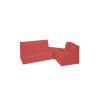 Kit coin banquette pour espace lecture assise 17cm rouge - Papouille