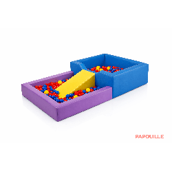 Piscine à balles en mousse revêtement pvc avec plongeoir - Papouille