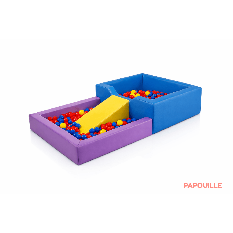 Piscine à balles en mousse revêtement pvc avec plongeoir - Papouille