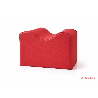Module petite vague ondulé en mousse rouge - Papouille