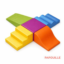 Kit de modules d'initiation tipas relié par velcro en mousse - Papouille