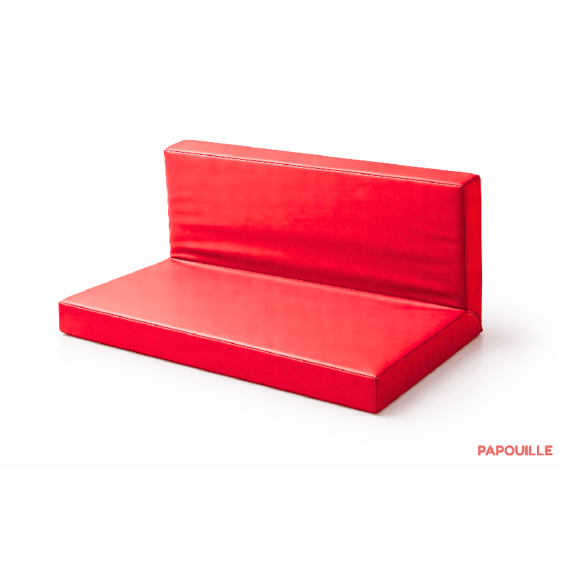 Banquette ras de sol sans armature rouge - Papouille