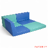 Tapis aire de jeux d'angle en mousse avec dossier - Papouille