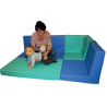 Tapis aire de jeux d'angle en mousse avec dossier - Papouille