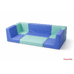 Tapis aire de jeux avec dossier en mousse 2 côtés - Papouille