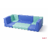 Tapis aire de jeux avec dossier en mousse 2 côtés - Papouille