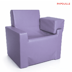 Fauteuil d'allaitement en mousse pvc avec accoudoirs rouge - Papouille
