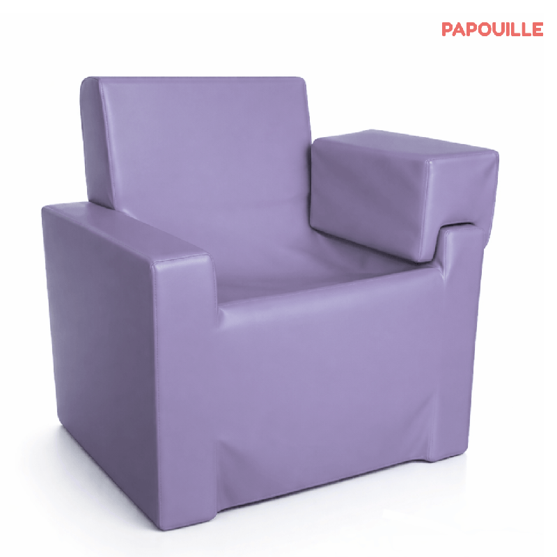 Fauteuil d'allaitement en mousse pvc avec accoudoirs rouge - Papouille