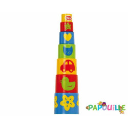 Gobelets gigognes à empiler 7 pièces pyramide - Papouille