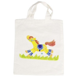 Lot 6 sacs en coton à colorier non imprimé - Papouille