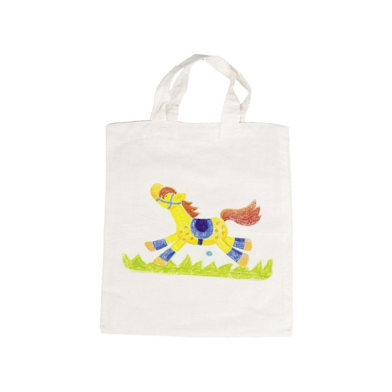 Lot 6 sacs en coton à colorier non imprimé - Papouille