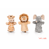 Les 3 marionnettes animaux sauvages - Papouille