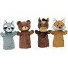 Les 4 marionnettes animaux - Papouille