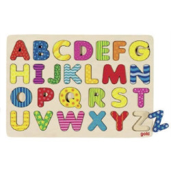 Puzzle à encastrer en bois abecedaire 26 pcs ( pour les enfa - Papouille