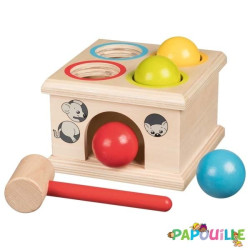 Jeu à marteler attrape la souris en bois - Papouille