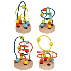 Lot de 4 bouliers circuits en spirale en bois - Papouille