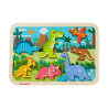 Puzzle à encastrer en bois 3d les dinosaures 7 pcs ( pour le - Papouille