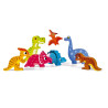 Puzzle à encastrer en bois 3d les dinosaures 7 pcs ( pour le - Papouille