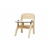 Fauteuil bébé repas en bois avec tablette de h.21cm t0 - Papouille