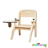 Fauteuil bébé repas en bois avec tablette de h.21cm t0 - Papouille