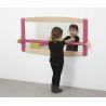 Miroir + barre de soutien framboise - Papouille