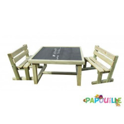 Table banc ardoise - Papouille