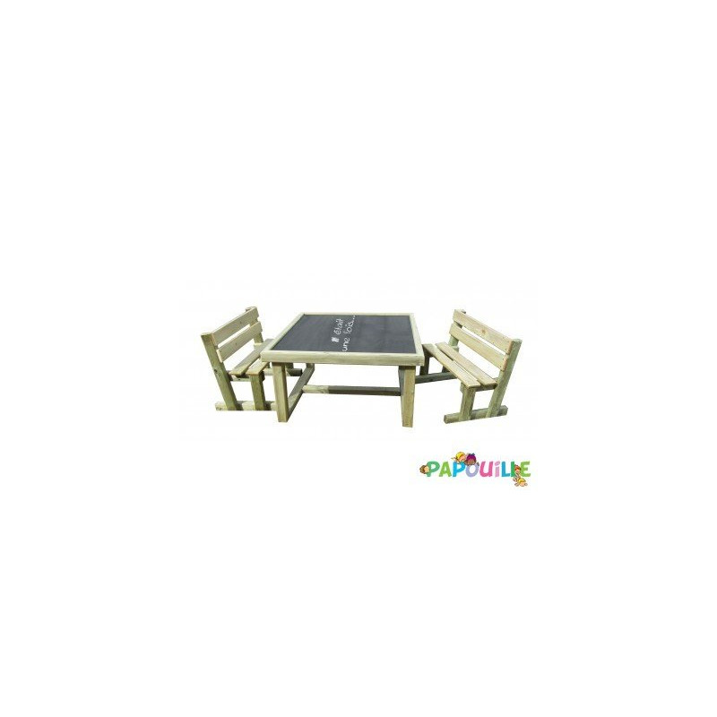 Table banc ardoise - Papouille