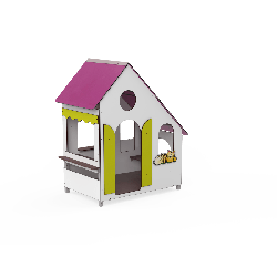 Maisonnette enfant extérieur en bois fixation courte - Papouille