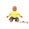 Poupon corps mou sans cheveux africain 40cm - Papouille