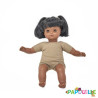 Poupée corps mou avec cheveux 30cm fille africain - Papouille