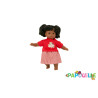 Poupée corps mou avec cheveux 30cm fille africain - Papouille