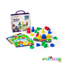 Jeu didactique nuts and bolts cartes à visser - Papouille