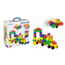 Blocs de construction plastique 64 pièces - Papouille