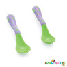 Lot de 1 fourchette - 1 cuillère d’apprentissage ergonomique - Papouille